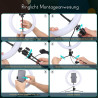 GEMWON Ring Light with Tripod Mobile Phone